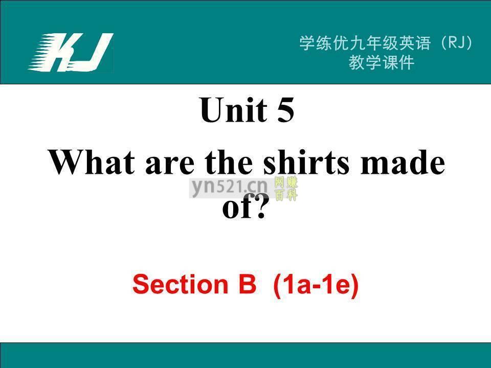 九年级英语上册 Unit 5 Section B 第一课时